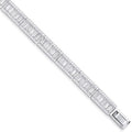 Silver Baguette & Round CZ Ladies Bracelet