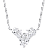 Silver Barley Leaf Necklace 16