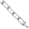 Silver Bike Lock Link Ladies Bracelet