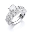 Silver Bridal Set CZ Rings 6.6g