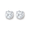 Silver Brilliant Cut CZ 6mm Claw Set Stud