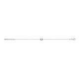 Silver Button Ribbed Pendant Bracelet 07