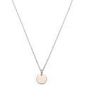 Silver Chain With Solid Rose Circle Pendant 4.7g