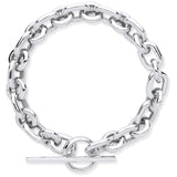 Silver Chunky Link T-bar Bracelet