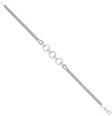 Silver Circles Ladies Bracelet