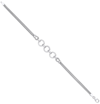 Silver Circles Ladies Bracelet