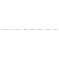 Silver Circles With CZ Ladies Bracelet