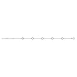 Silver Circles With CZ Ladies Bracelet