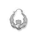 Silver Claddagh 20mm Creole Earrings