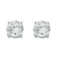 Silver Claw Set CZ 10mm Stud Earrings