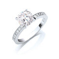 Silver Claw Set CZ Solitaire Ring 3.1g