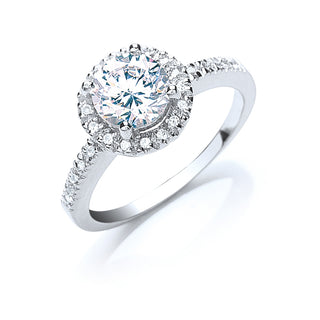 Silver Claw Set CZ Solitaire Ring 3.8g