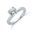 Silver Claw Set CZ Solitaire Ring 3g