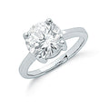 Silver Claw Set CZ Solitaire Ring 4.9g