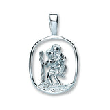 Silver Cut Out St Christopher Pendant 2.5g