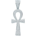 Silver CZ Ankh Cross - Key Of Life