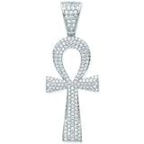 Silver CZ Ankh Cross - Key Of Life