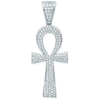 Silver CZ Ankh Cross - Key Of Life