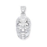 Silver CZ Bones Pendant