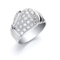 Silver CZ Boxing Glove Gents Ring