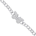 Silver CZ Butterfly Baby Bracelet