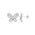 Silver CZ Butterfly Studs 4.4g