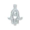 Silver CZ Chamsa Pendant