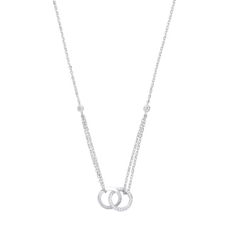 Silver CZ Circles Of Life 16" Necklace/ladies Bracelet