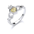 Silver CZ Claddagh Ring