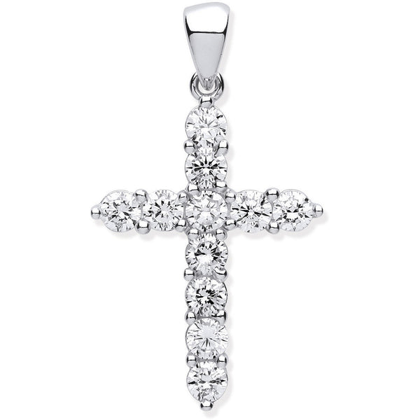 Silver CZ Cross 2.2g