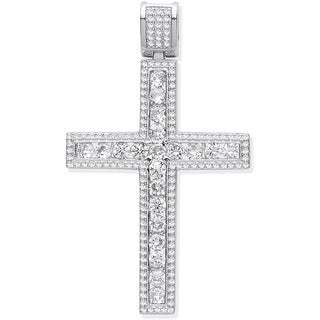 Silver CZ Fancy Cross