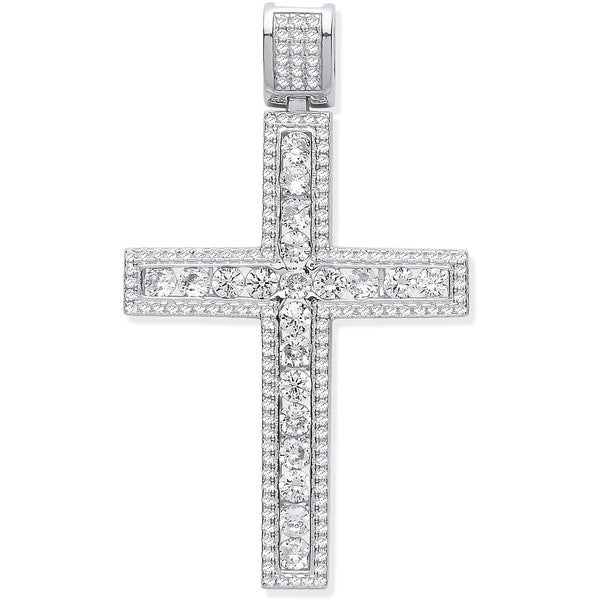 Silver CZ Fancy Cross