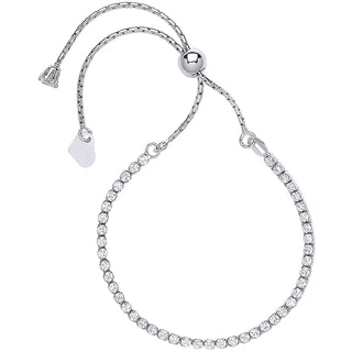 Silver CZ Friendship Bracelet