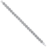 Silver CZ Heart Bracelet