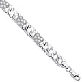 Silver CZ Hearts Baby/ladies Bracelet