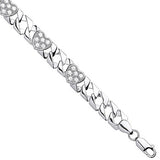 Silver CZ Hearts Baby/ladies Bracelet