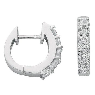 Silver CZ Huggies 3.7g