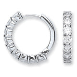 Silver CZ Huggies 5.4g