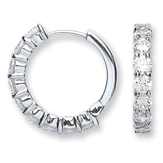 Silver CZ Huggies 5.4g