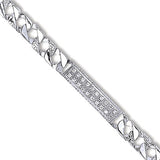Silver CZ Id Baby 6" Bracelet