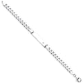 Silver CZ Id Ladies 7" Bracelet