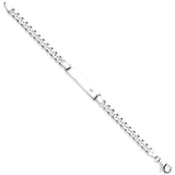 Silver CZ Id Ladies 7" Bracelet