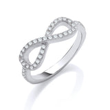 Silver CZ Infinity Symbol Ring