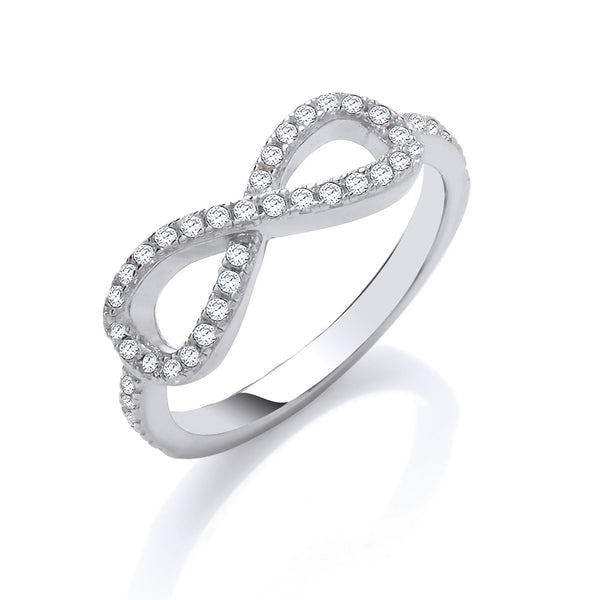 Silver CZ Infinity Symbol Ring