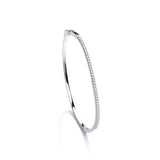 Silver CZ J-jaz Bangle