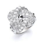 Silver CZ Knot Gents Ring 25.5g