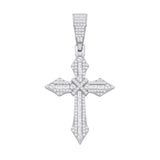 Silver CZ Pointed Cross