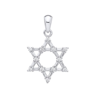Silver CZ Star Of David Pendant (£30)