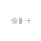 Silver CZ Star Studs