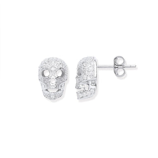 Silver CZ Stud Earrings